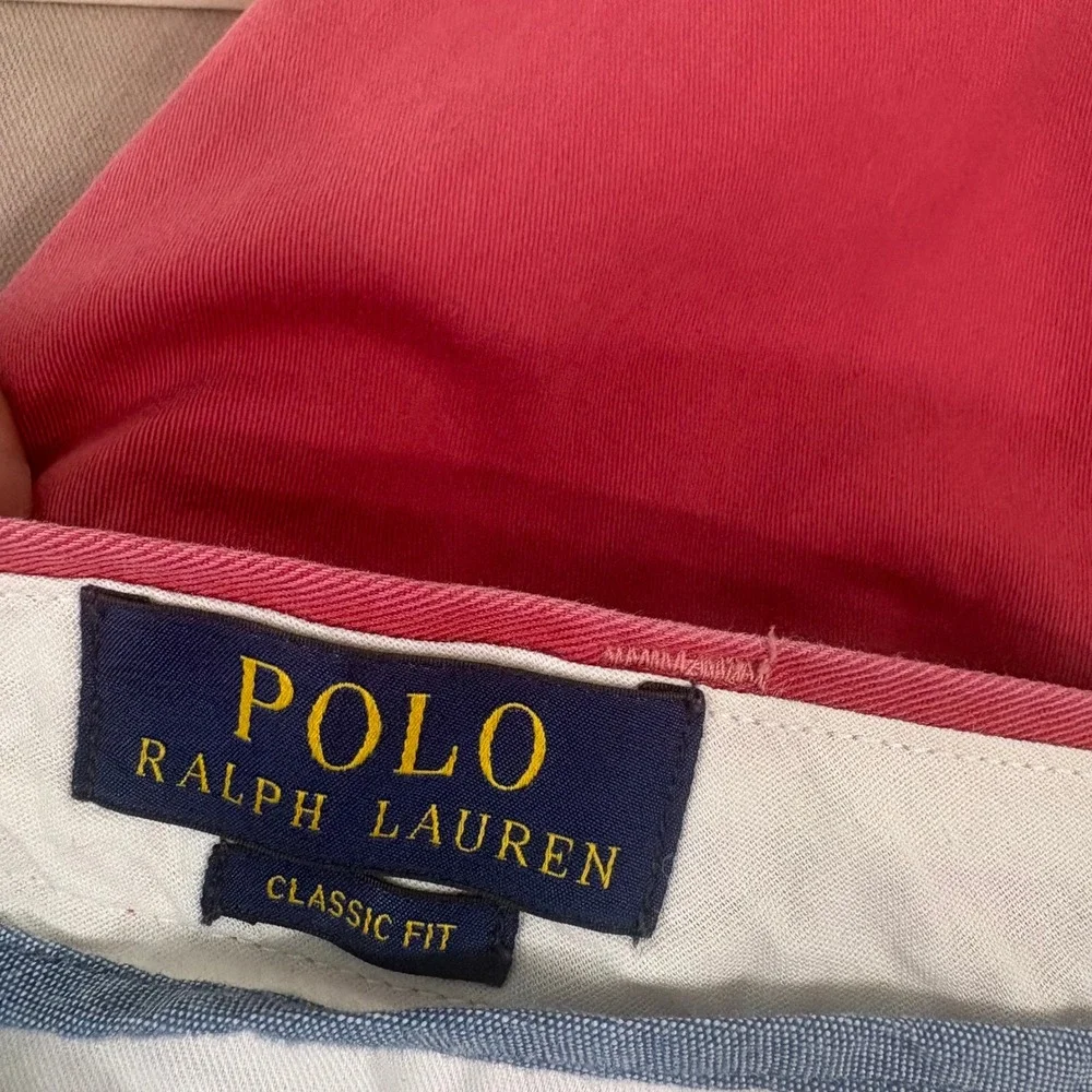 Polo Ralph Lauren Pants Mens 36x30‎ Pink Bedford Chino Classic Fit Cotton Twill